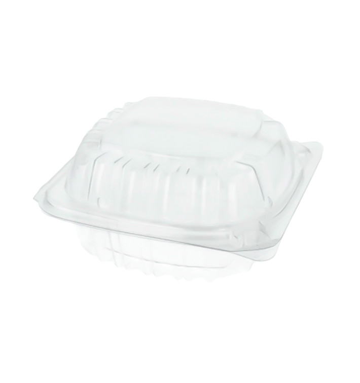 Contenitore Coperchio Cerniera OPS "Clear Seal" 120ml (125 Pezzi) Contenitore Coperchio Cerniera OPS "Clear Seal" 120ml (125 Pezzi)
