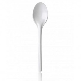 Cucchiaio di Plastica PS Bianco 165 mm 