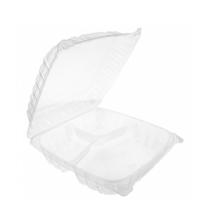 Contenitore Coperchio Cerniera OPS 3 C. "Clear Seal" 4070ml (200 Pezzi) Contenitore Coperchio Cerniera OPS 3 C. "Clear Seal" 4070ml (200 Pezzi)
