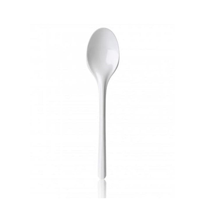 Cucchiaio di Plastica PS Bianco 165 mm Cucchiaio di Plastica PS Bianco 165 mm