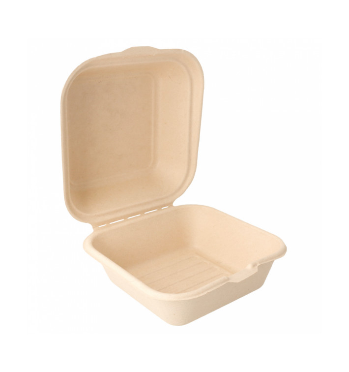 Contenitori Hamburger Canna Zucchero 152x152x84mm (50 Pezzi) Contenitori Hamburger Canna Zucchero 152x152x84mm (50 Pezzi)