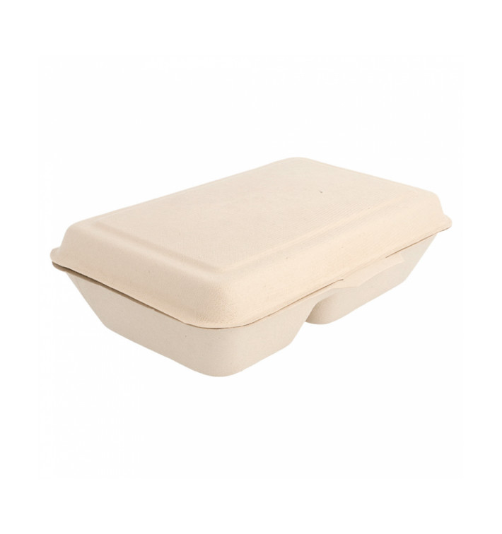 Contenitori di Canna da Zucchero 2S 225x165x64mm (50 Pezzi) Contenitori di Canna da Zucchero 2S 225x165x64mm (50 Pezzi)