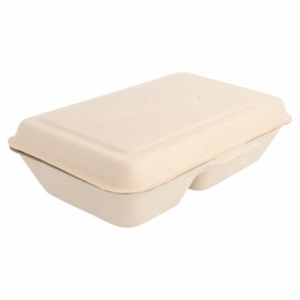 Contenitori di Canna da Zucchero 2S 225x165x64mm (500 Pezzi)