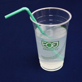 Bicchiere Amido di Mais PLA "Green Stripe" 590ml (1.000 pezzi)