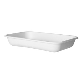 Contenitori Ecologico Bianco 710ml 21,5x14,0x4,0 cm (400 Pezzi)