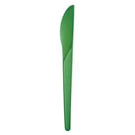 Coltello Compostabile CPLA Verde 17,2 cm (50 Pezzi)