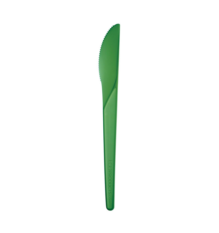 Coltello Compostabile CPLA Verde 17,2 cm (50 Pezzi)