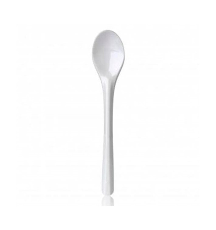 Cucchiaino di Plastica PS Bianco 115 mm Cucchiaino di Plastica PS Bianco 115 mm