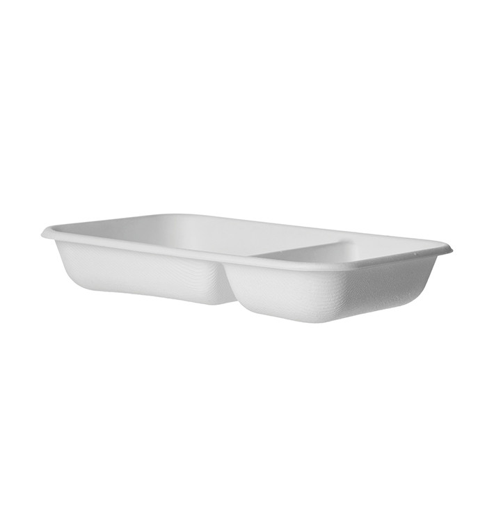 Contenitori Ecologico Bianco 2S 710ml 21,5x14,0x4,0 cm (400 Pezzi) Contenitori Ecologico Bianco 2S 710ml 21,5x14,0x4,0 cm (400 Pezzi)