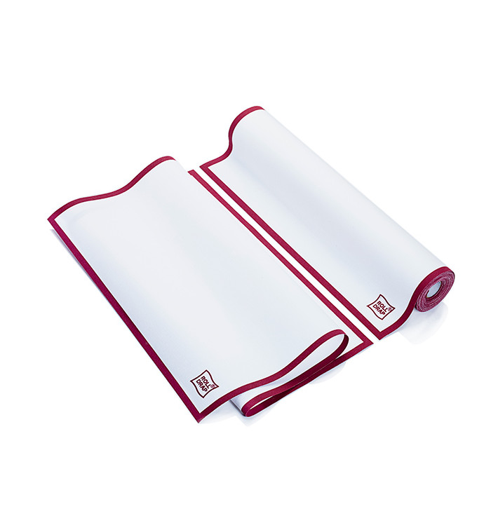 Panno in Rotolo "Roll Drap" Orlo Bordeaux 40x64cm P64cm (10 Pezzi) Panno in Rotolo "Roll Drap" Orlo Bordeaux 40x64cm P64cm (10 Pezzi)