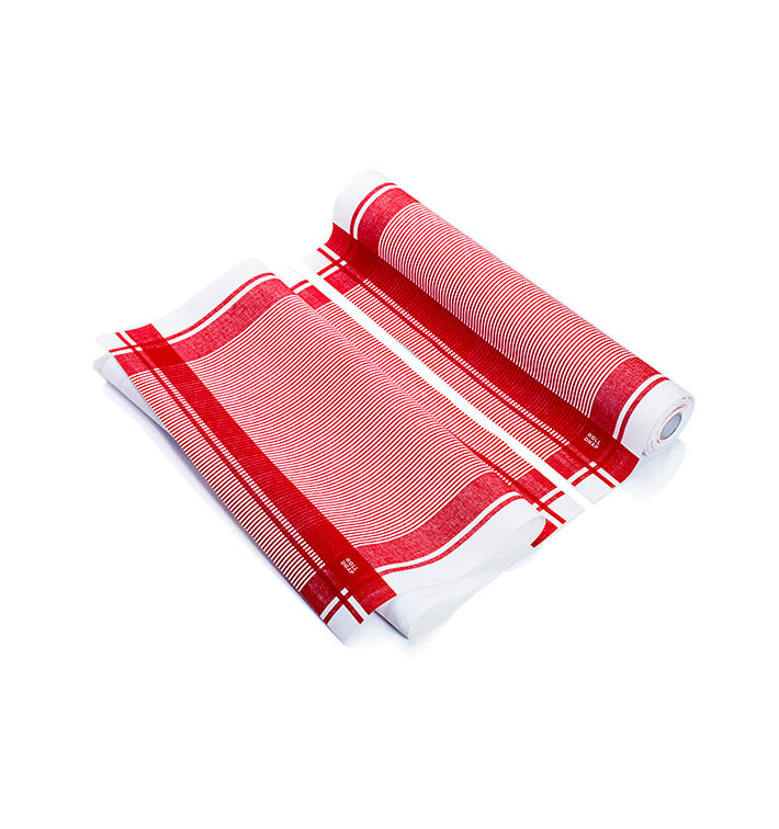 Panno in Rotolo "Roll Drap" Vintage Rosso 40x64cm P64cm (10 Pezzi) Panno in Rotolo "Roll Drap" Vintage Rosso 40x64cm P64cm (10 Pezzi)