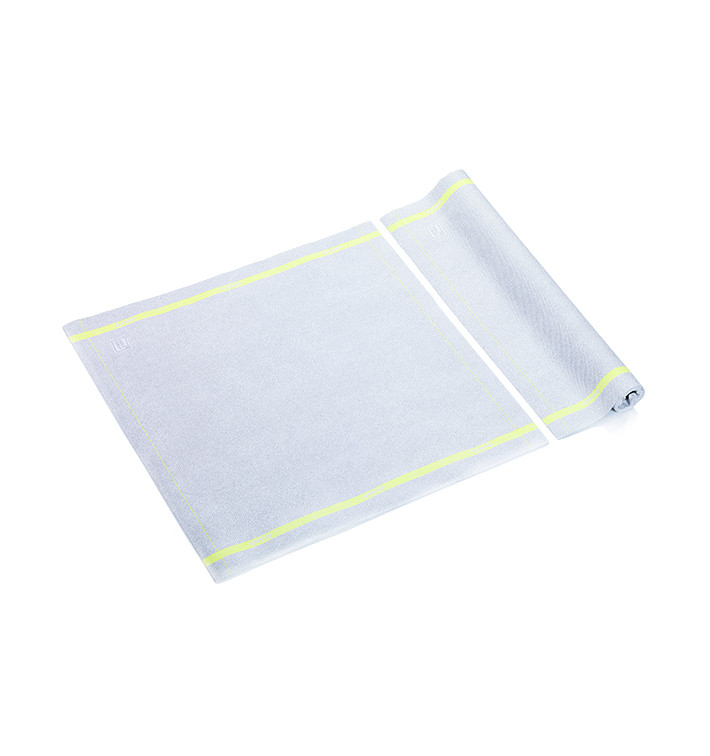 Straccio in Rotolo "Drytech" Orlo Gialla 40x40cm P40cm (100 Pezzi) Straccio in Rotolo "Drytech" Orlo Gialla 40x40cm P40cm (100 Pezzi)