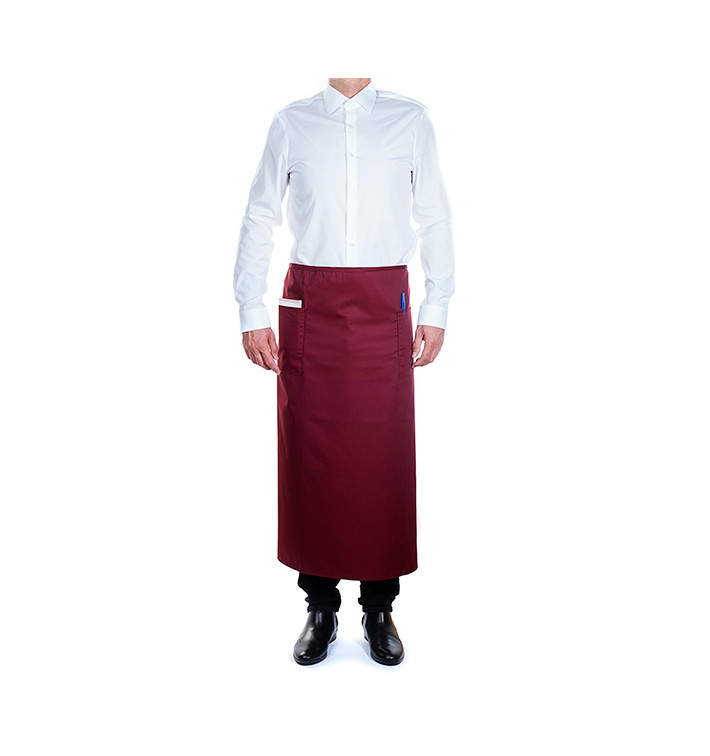 Grembiule Alla Francese 2 Tasche Bordeaux 90x110cm (20 Pezzi) Grembiule Alla Francese 2 Tasche Bordeaux 90x110cm (20 Pezzi)