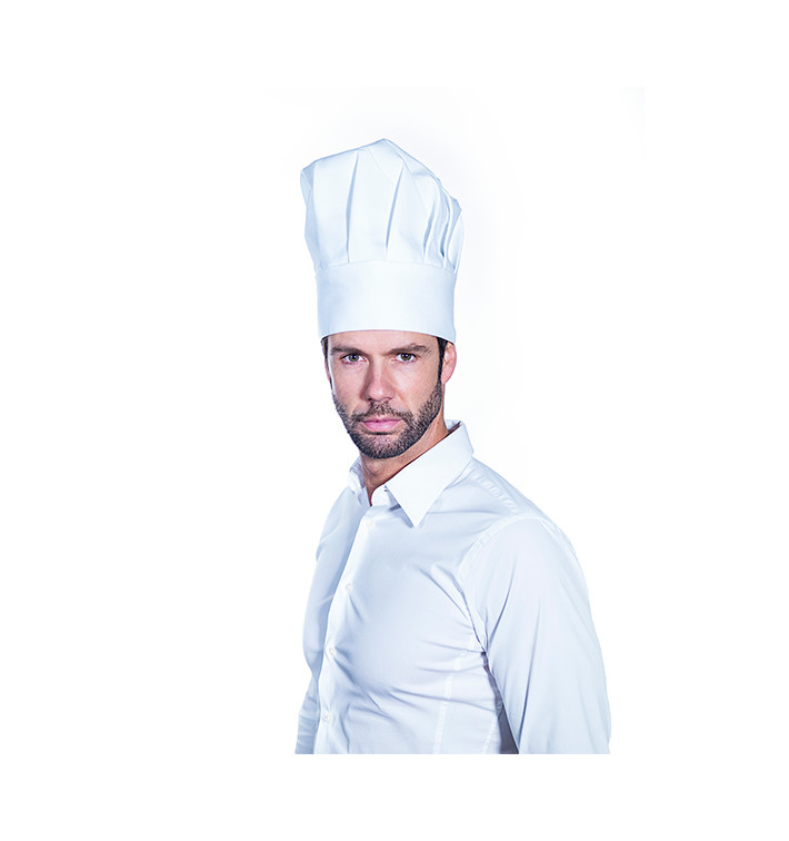 Cappello Cuoco Chef Cotone Bianco (25 Pezzi)