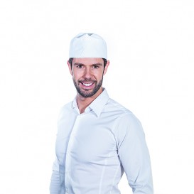 Cappello Cuoco Retina Cotone Bianco (25 Pezzi)