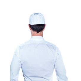 Cappello Cuoco Retina Cotone Bianco (25 Pezzi)