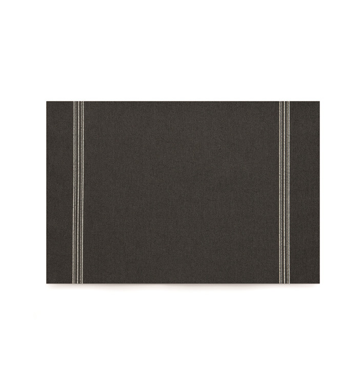 Tovaglietta Individuale "Day Drap" Nero 32x45cm (72 Pezzi) Tovaglietta Individuale "Day Drap" Nero 32x45cm (72 Pezzi)