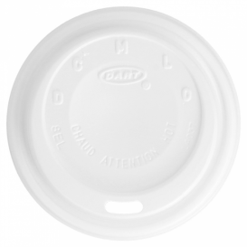 Coperchio di plastica PS "Cappuccino" Bianco Ø8,1cm (100 Pezzi)