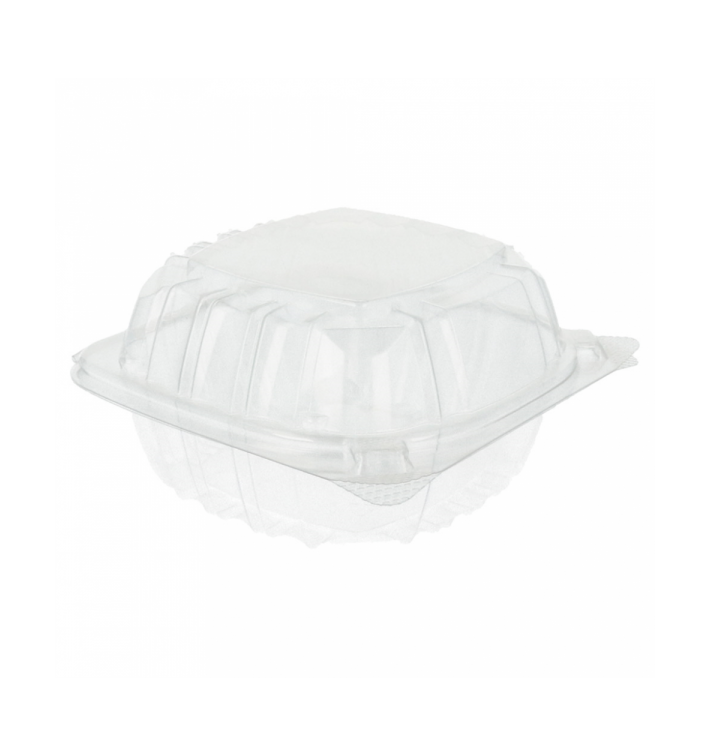 Contenitore Coperchio Cerniera OPS "Clear Seal" 167ml (125 Pezzi) Contenitore Coperchio Cerniera OPS "Clear Seal" 167ml (125 Pezzi)