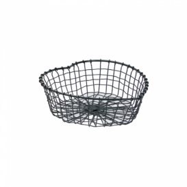 Cesto Cuore Acciacio Nero 280x270x90mm (6 Pezzi)