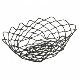 Cesto Ovale Acciacio Nero 240x152x70mm (1 Pezzi)