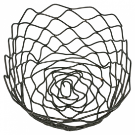 Cesto Ovale Acciacio Nero 240x152x70mm (1 Pezzi)