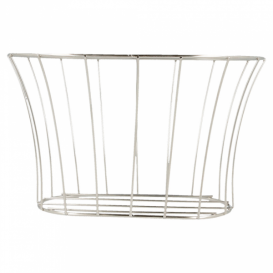 Cesto Ovale Acciacio Argento 210x127x127mm (1 Pezzi)