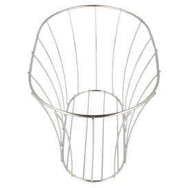 Cesto Ovale Acciacio Argento 210x127x127mm (1 Pezzi)