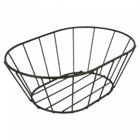 Cesto Ovale Acciacio Nero 216x140x76mm (1 Pezzi)