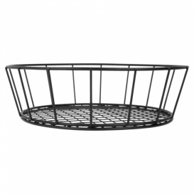 Cesto Rotondo Acciacio Nero Ø241x70mm (1 Pezzi)