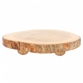 Vassoio Rotondo Presentazione Legno Ø230x35mm (6 Pezzi)