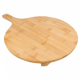 Vassoio Rotondo con manico Bambu Ø29x2,5cm (10 Pezzi)