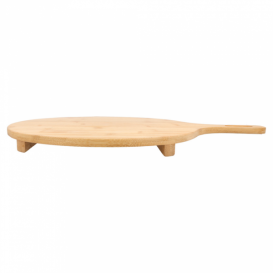 Vassoio Rotondo con manico Bambu Ø29x2,5cm (10 Pezzi)