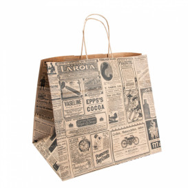 Buste Shopper in Carta Kraft Times 80g 24+14x32cm (50 Pezzi)