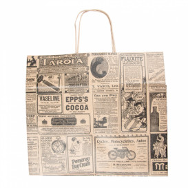 Buste Shopper in Carta Kraft Times 80g 24+14x32cm (250 Pezzi)