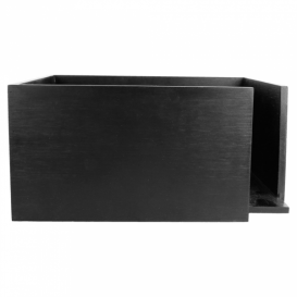  Portatovaglioli di Bambu Nero 21x21x10cm (1 Pezzi)