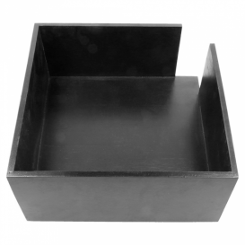  Portatovaglioli di Bambu Nero 21x21x10cm (1 Pezzi)