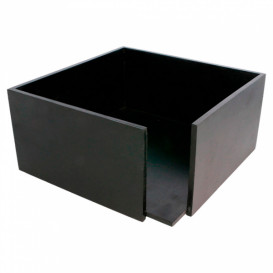  Portatovaglioli di Bambu Nero 21x21x10cm (12 Pezzi)