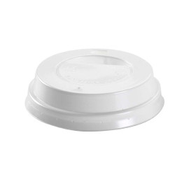 Coperchio con Foro per Bicchiere 6Oz/8Oz Bianco Ø7,0cm (100 Pezzi)