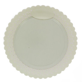 Piatto di Carta Tondo Centrino Bianco 38 cm (50 Pezzi)