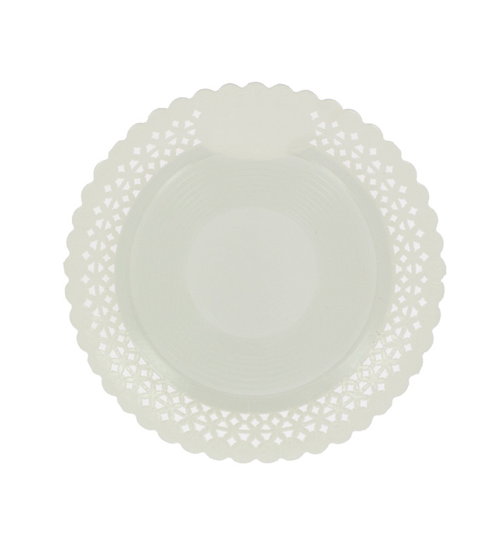 Piatto di Carta Tondo Centrino Bianco 30 cm (100 Pezzi) Piatto di Carta Tondo Centrino Bianco 30 cm (100 Pezzi)