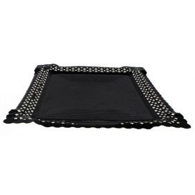 Vassoio di Carta Centrino Nero 31x39 cm (100 Pezzi)