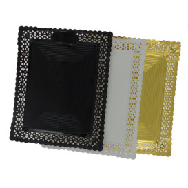 Vassoio di Carta Centrino Oro 18x25 cm (100 Pezzi)