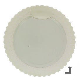 Piatto di Carta Tondo Centrino Nero 32 cm (100 Pezzi)