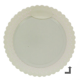 Piatto di Carta Tondo Centrino Nero 20 cm (100 Pezzi)