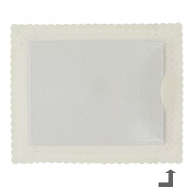 Vassoio di Carta Centrino Nero 22x27 cm (100 Pezzi)
