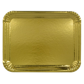 Vassoio di Cartone Rettangolare Oro 18x24 cm (800 Pezzi)