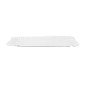 Vassoio di Cartone Rettangolare Bianco 16x22 cm (100 Pezzi)