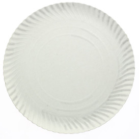 Piatto di Carta Tondo Bianco 410 mm (25 Pezzi)