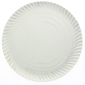 Piatto di Carta Tondo Bianco 440 mm (100 Pezzi)